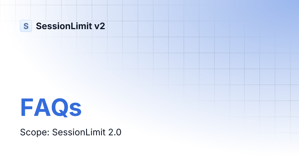 Faqs Sessionlimit V2